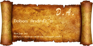 Dobos András névjegykártya